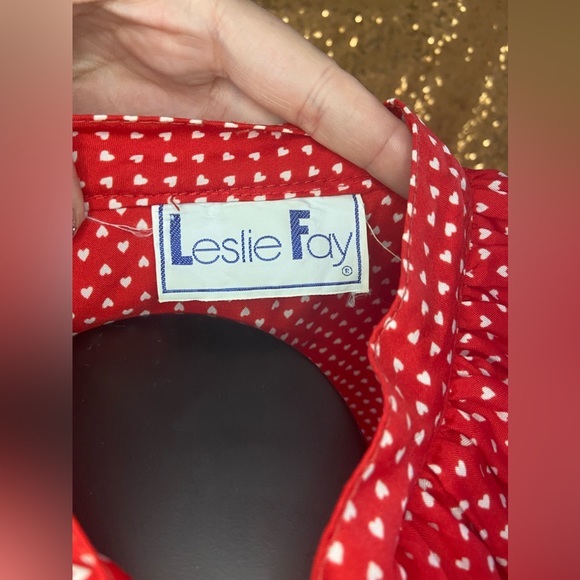 ❤️Leslie Fay - Red Heart Print Dress❤️ - Picture 2 of 5
